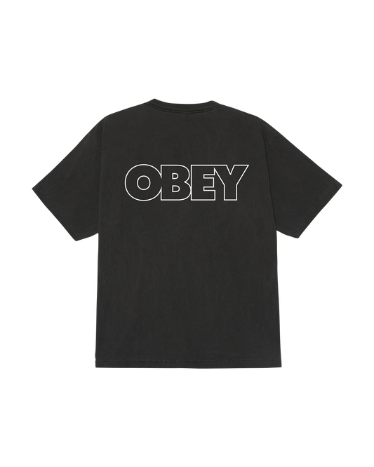 OBEY BOLD OUTLINE PIGMENT T-SHIRT