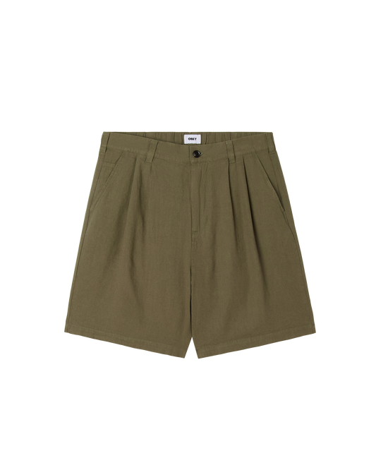 FOSTER PLEATED LINEN SHORT