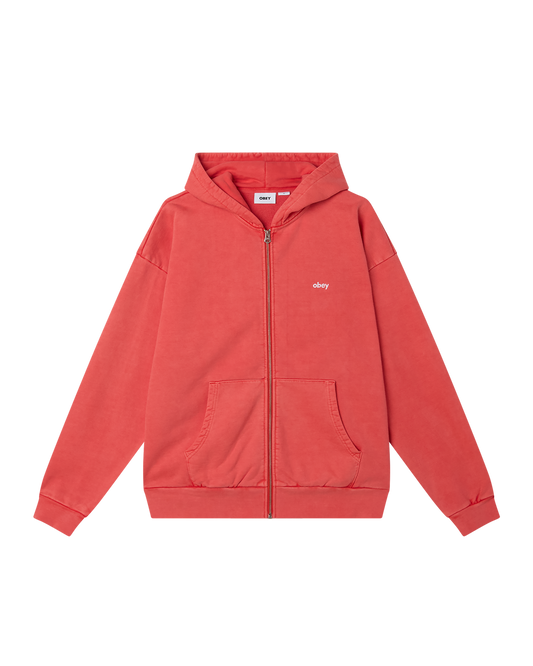 LOWERCASE PIGMENT ZIP HOOD