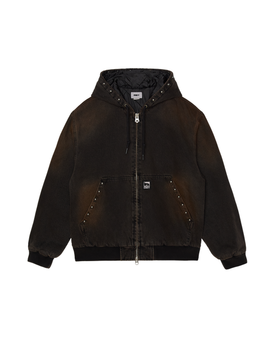 STUDDED ZIP UP JACKET