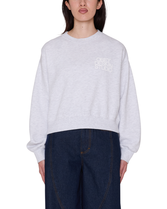 OBEY DESIGN STUDIO CROPPED CREWNECK