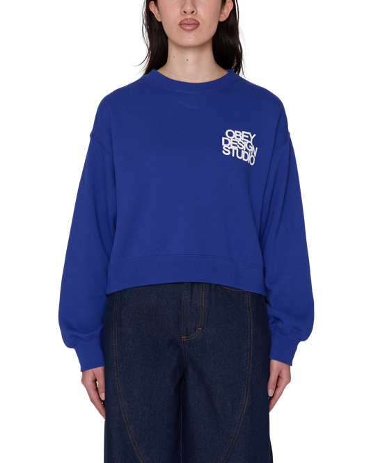 OBEY DESIGN STUDIO CROPPED CREWNECK
