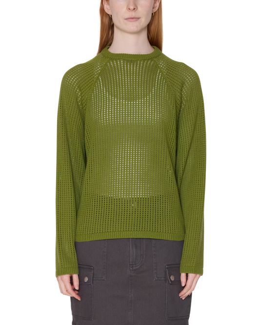 TALIA OPEN KNIT RAGLAN
