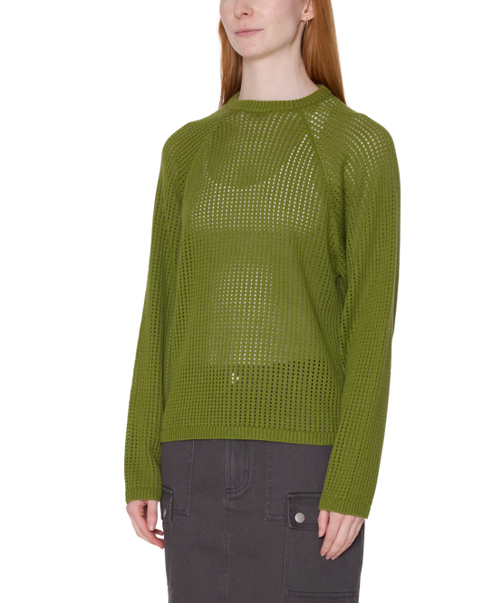 TALIA OPEN KNIT RAGLAN